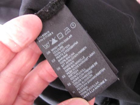 Dětské černé bavlněné tričko / unisex, h&m,122