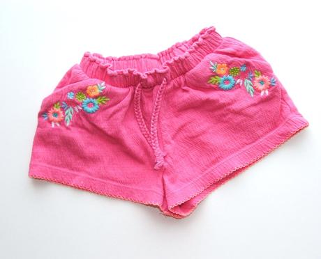 H558 dívčí růžové  kraťasy vel. 68, next,68