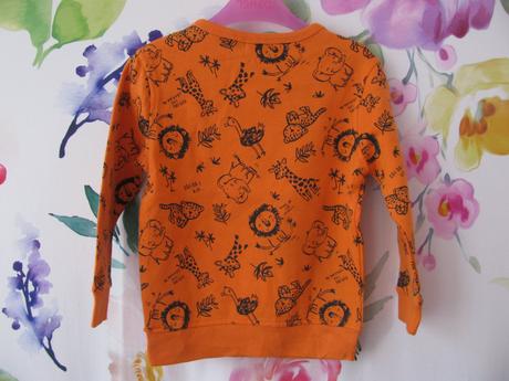 Oranžová bavlněná mikina se zvířátky, george,92