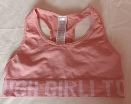 Světle růžová dívčí sportovní podprsenka, kik,158