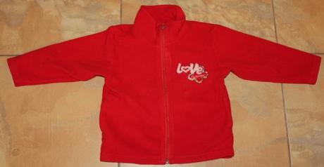 Červená mikina, vel. 116/122, 116