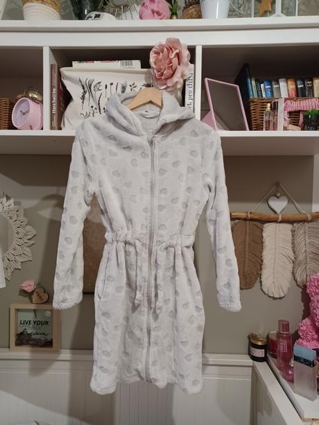 Domácí plyšová mikina, teplé šaty, župan 146/152, pepco,152