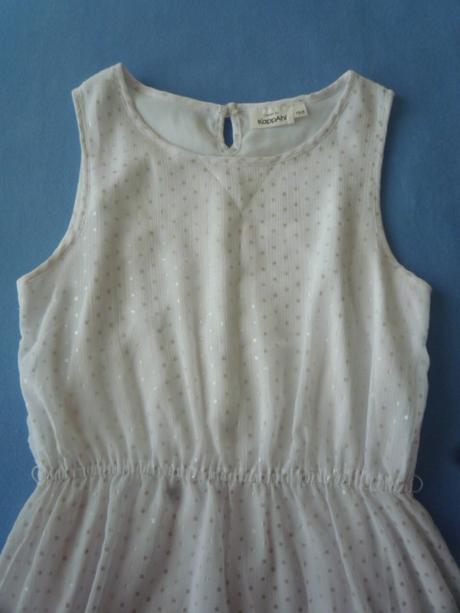 Bílé třpytivé šaty vel. 152, kappahl,152