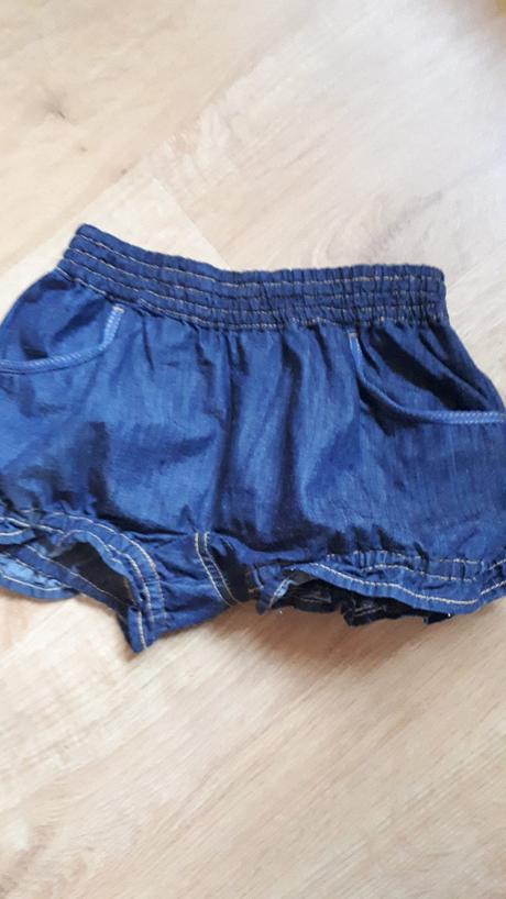 Peckovní balónkové džínové kraťasy šortky, 98