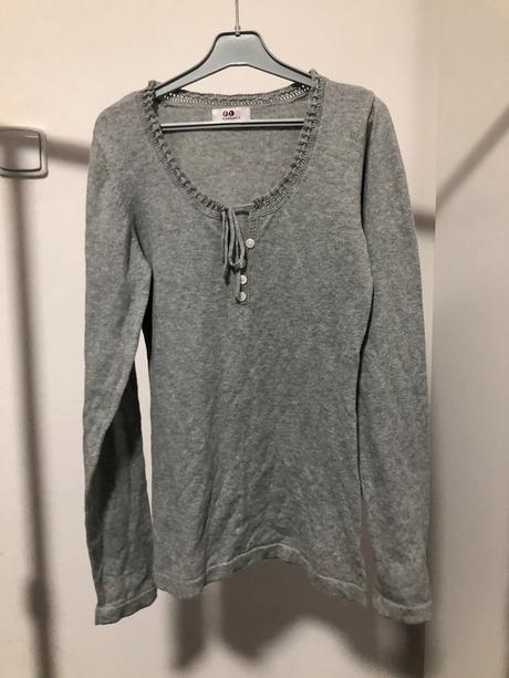 Šedý tenký svetr, xs