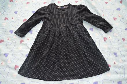 Slabé manžestrové šaty, modré s puntíky, tik & tak,110