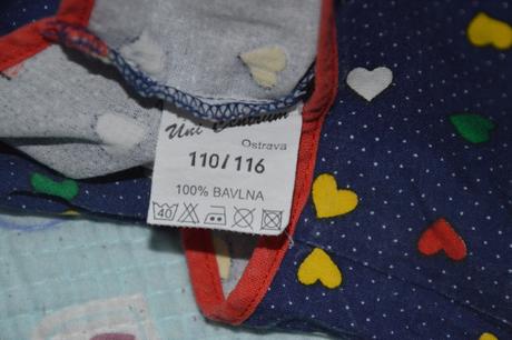 110 116 bavlněná zástěra zástěrka do školky, 110