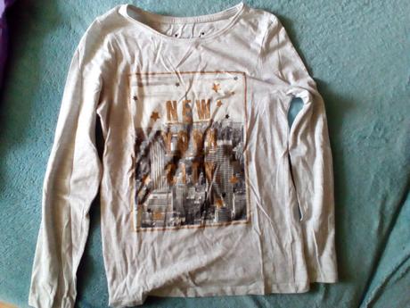 12 x tričko dlouhý rukáv, h&m,134