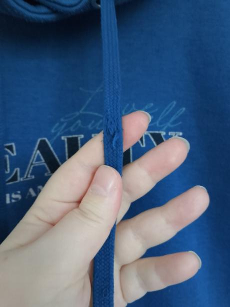 Modrá mikina s kapucí janina vel. s, s