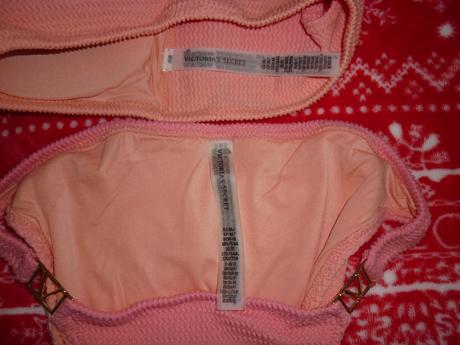 Lososové ombré dvojdílné plavky victorias secret, victoria's secret,s