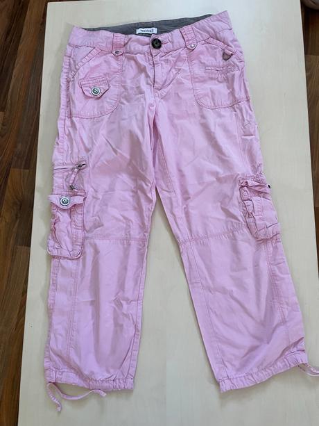 Růžové kraťasy / capri, chybí knoflík na kapse, ve, yessica,s