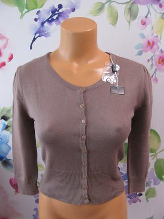 Propínací dámský svetřík s 3/4 rukávem, 32