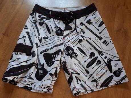 Bezva pánské kraťasy šortky plavky s kytarama, l