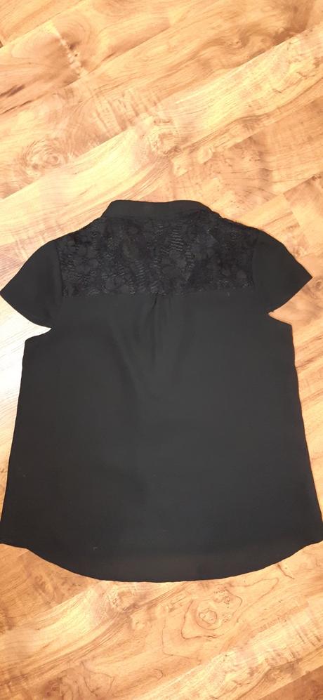 Dívčí černá halenka/blůza kr. rukáv george 146/152, george,146