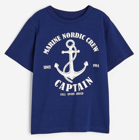 Námořnické tričko h&m s kotvou vel. 134/140, h&m,134 / 140