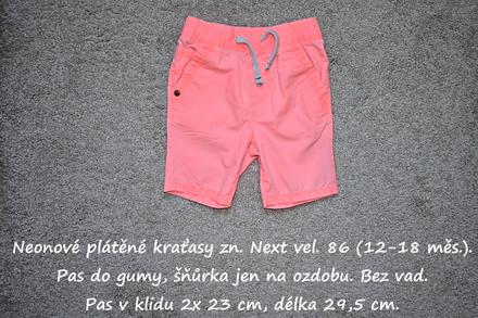 Neonové kraťásky zn. next vel. 86, next,86
