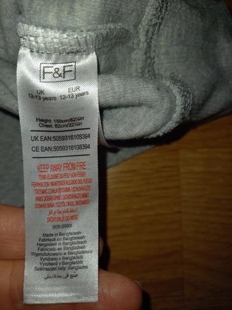 Šedá mikina, f&f,158