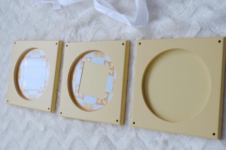 Set 3 ramecku na fotky a otisk ruky ditete,