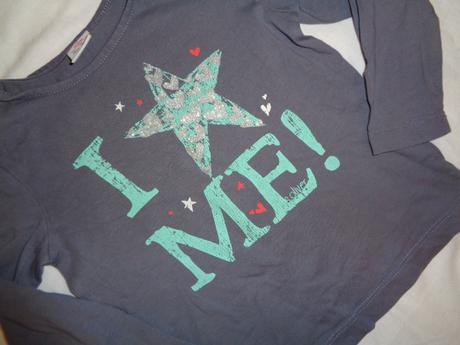 Nádherné šedofialkové tričko s hvězdou 92-98, s.oliver,92