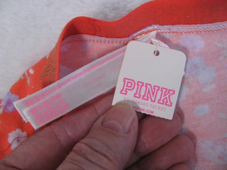 Luxusní oranžové kalhotky s květinovým vzorem, victoria's secret,l