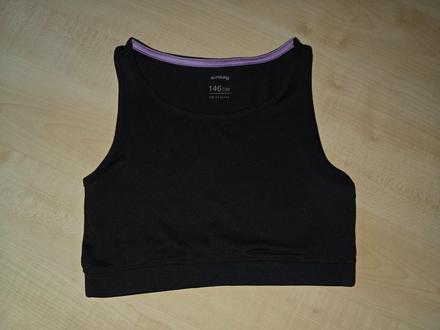 Tílko crop top černý sinsay, sinsay,146