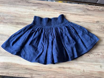 Modrá sukně s motýli, h&m,146