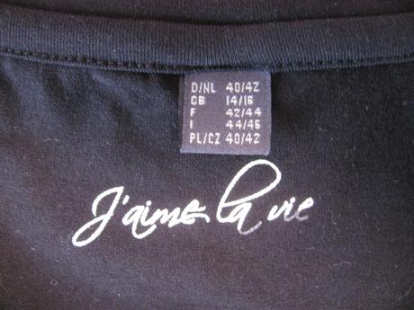 Černé bavlněné pružné tričko, tcm,42