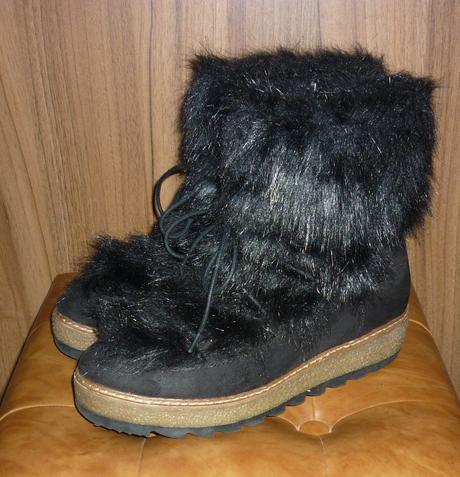 Černé dámské zimní boty tamaris, tamaris,39