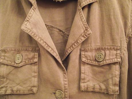 Lněné sako, bundička s páskem, 36