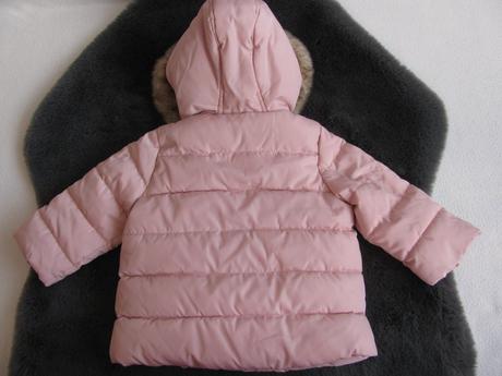 Růžová zimní bunda s kapucí, f&f,68