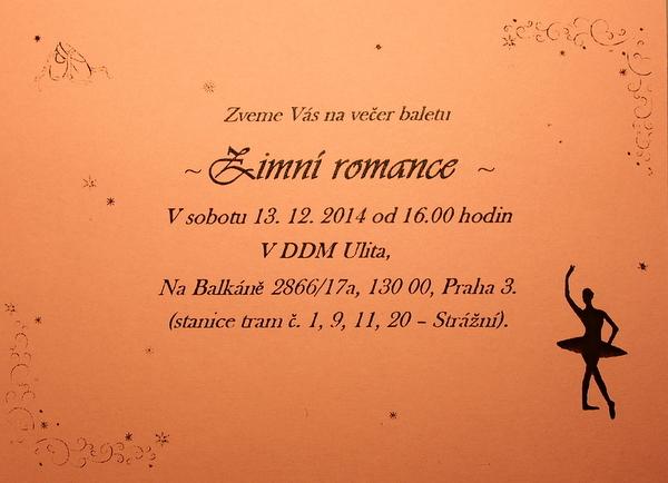 Zveme Vás na Večer baletu, Praha 3