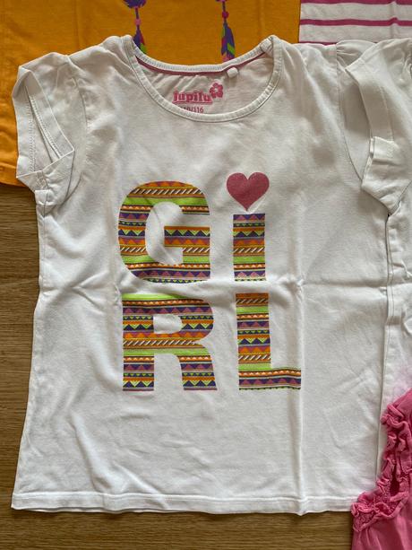 Dívčí trika s kr. rukávem - lupilu, vel. 110/116, lupilu,110