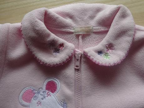 Fleesový overál růžový s límečkem, vel. 80, age,80