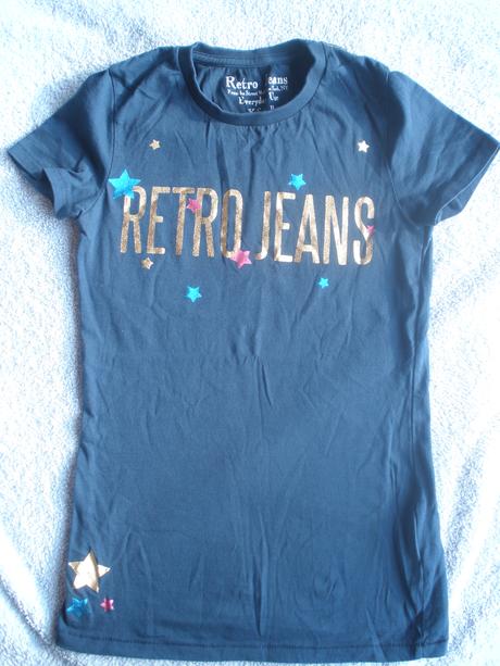 Tričko retro jeans, xs