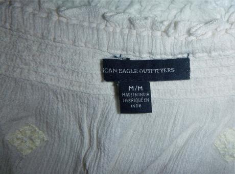 Bílá triko-halenka na vel.l, american eagle,l