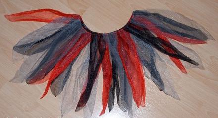 Karnevalová tylová sukně čarodějnice, čertice ...,