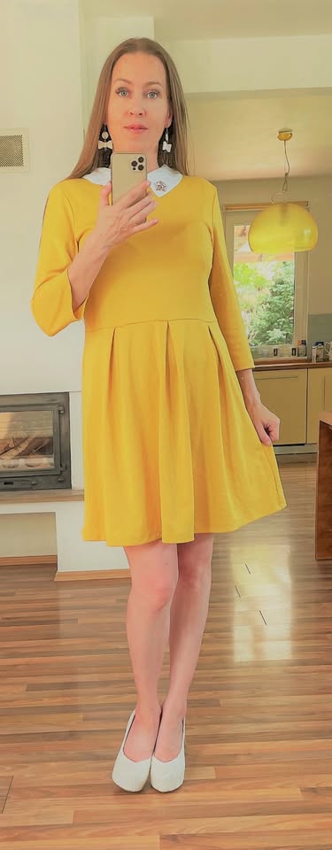 Nové šaty s broží na límci, vel xl, vila, xl