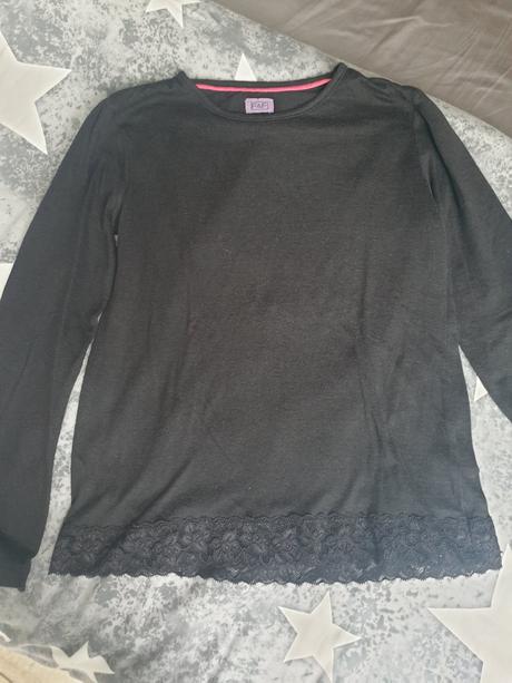 Dívčí triko s krajkou, f&f,146