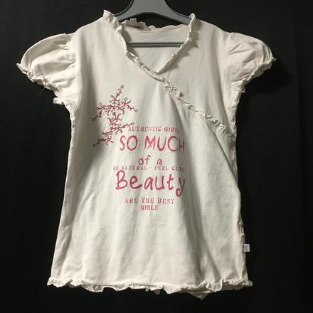 Vel. 140 bílé zdobené triko, 140