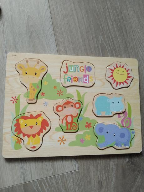 Dřevěná vkládačka jungle, 