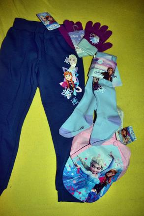 Set frozen v.104,tepláky,punčocháče,rukavice.., 104–116