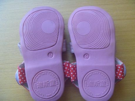 Nové červené puntíkované barefoot sandálky vel. 25, tipsietoes,25
