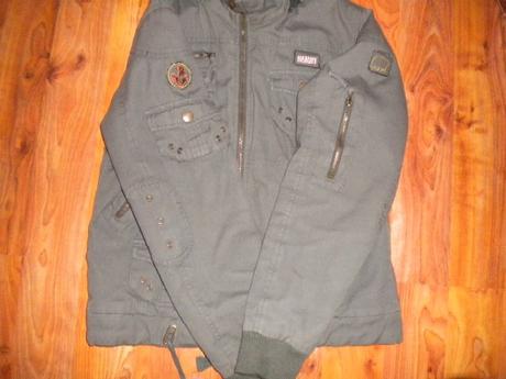 Přechodová  bunda s kapucí ve stylu safari, 170