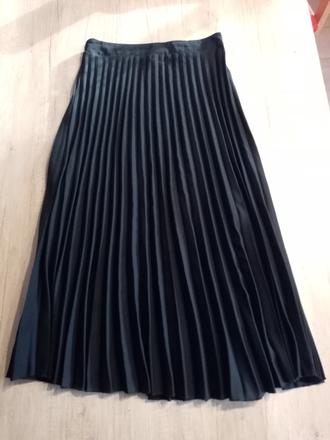 Černá plisovaná/skládaná sukně vel. 40 (l), new look,l