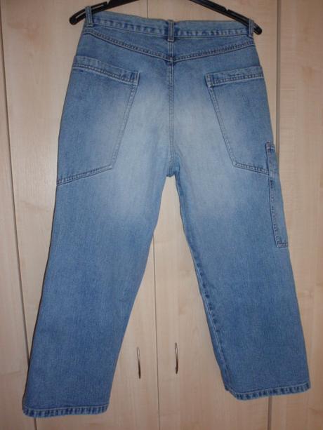 Kalhoty-džíny-rifle tříčtvrťáky letní vel.l-xl, l