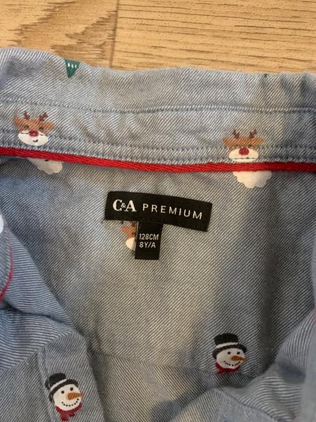 Vánoční bavlněná košile, c&a,128