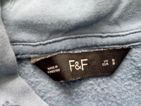 Pánská modrá mikina f&f s kapucí, vel. s, f&f,s