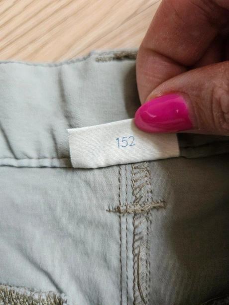 Plátěné kalhoty/kraťasy, vel. 152, 152