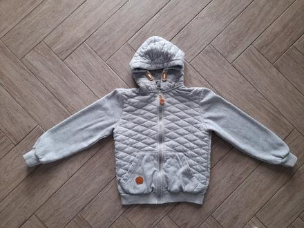 Šedá teplejší mikina zn. cool club, vel. 140, coolclub,140