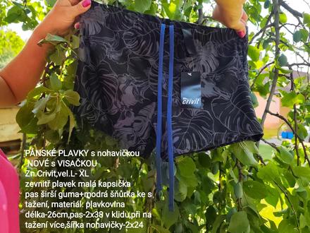 Pánské plavky -nové s visačkou,vel.l-xl, crivit,l